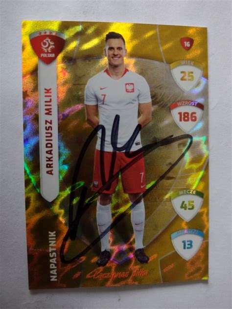 Karty Panini Autografy Polska Milik PZPN 12678704012 Oficjalne