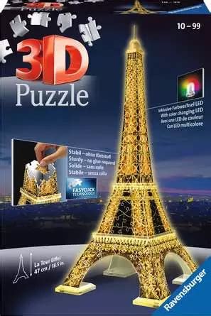 Eiffel Tower Light Up 3D Puzzles Buildings Ravensburger