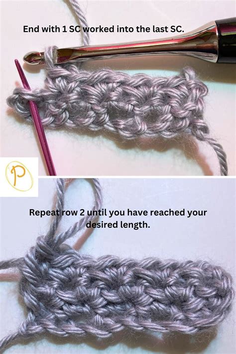 How To Crochet The Single Crochet Grit Stitch Tutorial Step By Step