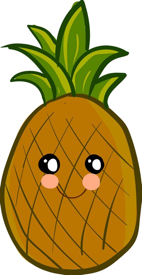 Cute pineapple vector or color illustration 35400516 Vector Art at Vecteezy