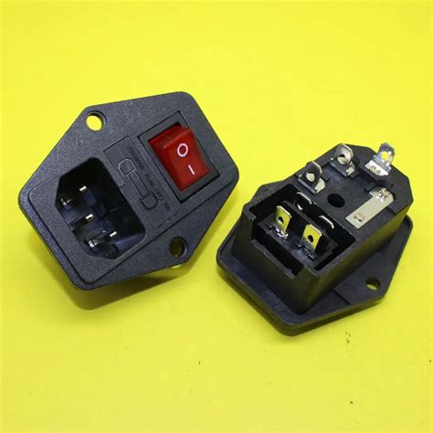 Ad Iec C Ac Power Cord Inlet Socket Receptacle V A With