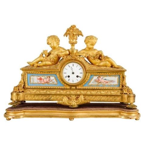 Louis Xvi Ormolu And Sevres Style Mantle Clock Th Century