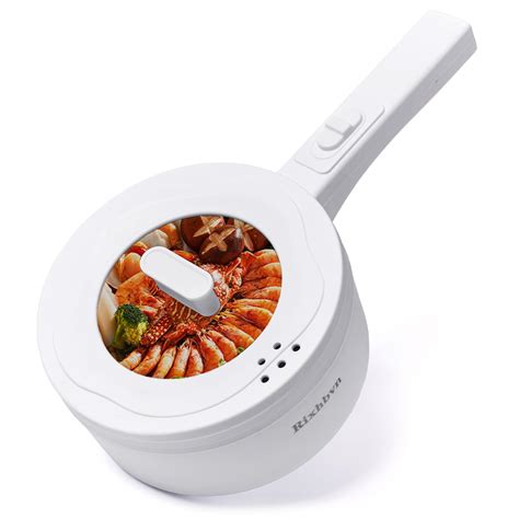 Rixhbvn Hot Pot Electric W Non Stick Frying Pan Rapid Noodles Cooker Electric Pot Mini Hot