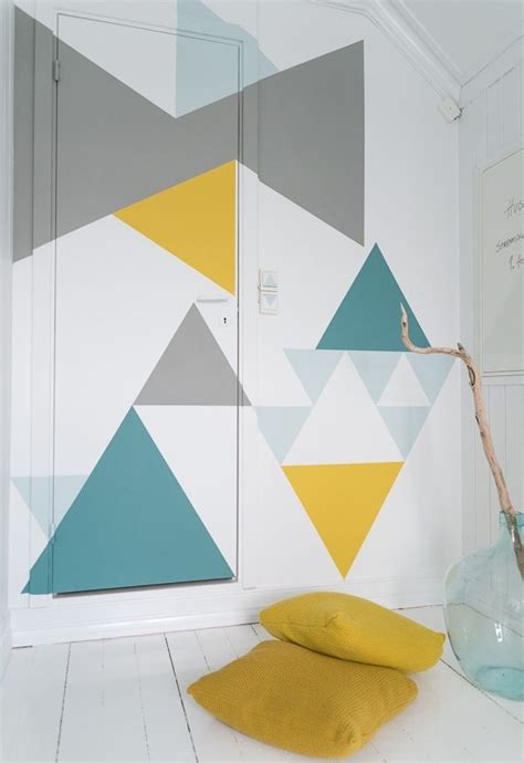 Hazlo T Mismo Pared Con Formas Geom Tricas De Colores Geometric