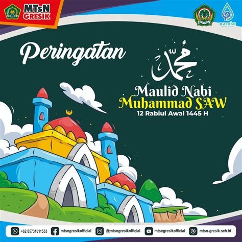 Peringatan Maulid Nabi Muhammad SAW 12 Rabiul Awal 1445H MTsN Gresik