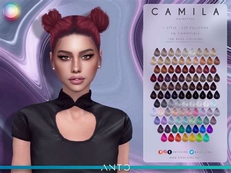 Camila Hairstyle Requires The Chromatic Collection Sims