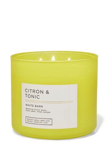 Citron Tonic 3 Wick Candle White Barn Bath Body Works Bath