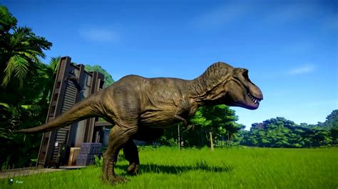 Blue Velociraptor Vs T Rex TODAS AS SKINS Jurassic World Evolution