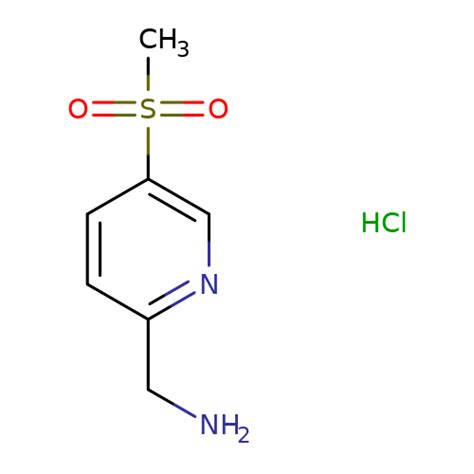 5 Methylsulfonyl Pyridin 2 Yl Methanamine Hydrochloride 3D FM143102