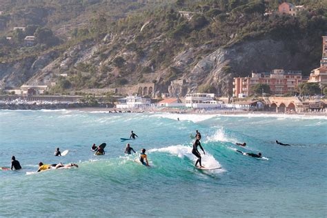 Surfers on Levanto Beach | Lolo's Extreme Cross Country RV Trips