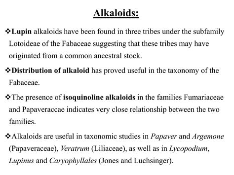 Chemotaxonomy Plant Taxonomy Ppt