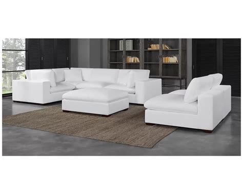 Gearhart 6 Piece Ivory Top Grain Leather Power Reclining Sectional With