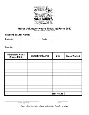 Volunteer Hours Sheet Print Out Fill And Sign Printable Template Online