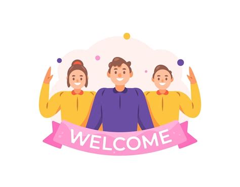 Premium Vector Concept Of Welcoming Or Illustration Of A Team Group