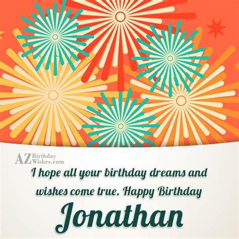 Happy Birthday Jonathan - AZBirthdayWishes.com