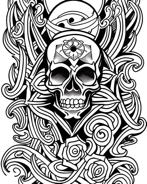 Create A Traditional Tattoo Flash Coloring Book · Creative Fabrica