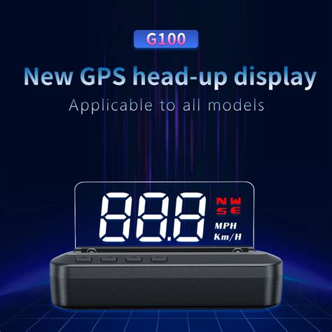 Hud 헤드 업 디스플레이 G100 Gps Obd 다기능 자동차 속도계 Kmh Mph 과속 알람 전자 티몬