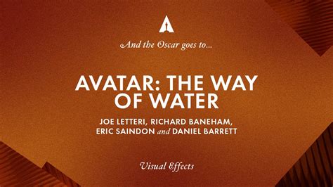 Avatar The Way Of Water Wins Best Visual Effects Oscars Oscars95