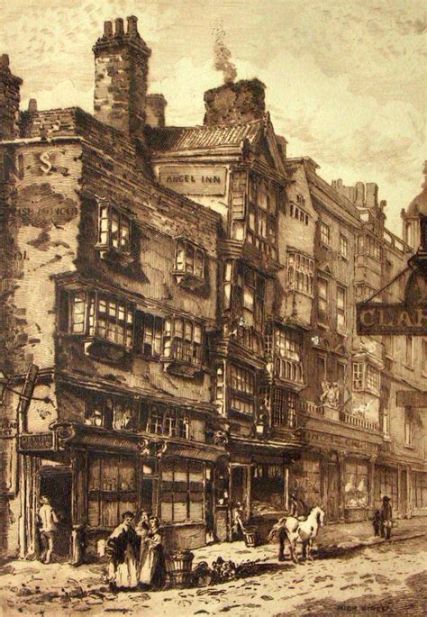 High Street 1800s Etching Antiques Bristol