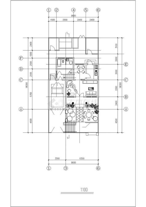 贵阳某小区2层砖混结构双拼式别墅建筑设计cad图纸（每户140平米）住宅小区土木在线