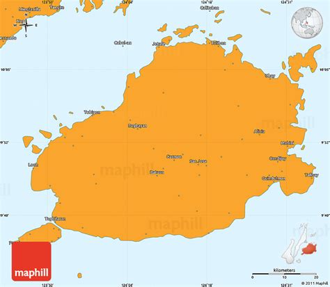 Political Simple Map of Bohol