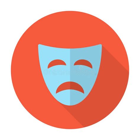 The Theater And Mask Icon Drama Comedy Tragedy Symbol Flat Stock