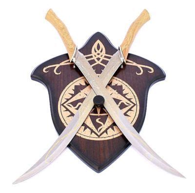 Lord of the Rings Legolas Sword Knives with Wall Plaque | #140095951