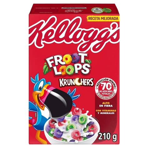 Cereal Kelloggs Froot Loops Krunchers Sabores A Frutas 210 G Walmart