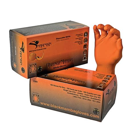 Orange Mamba BX OSS Snakeskin Nitrile Gloves Gloves Co Uk