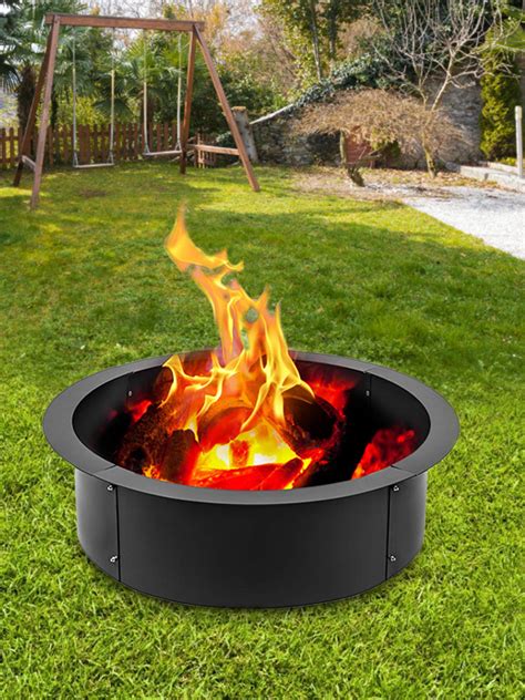 Vevor Vevor Outdoor Fire Pit Ring Cm Bbq Table Grill Garden Wood