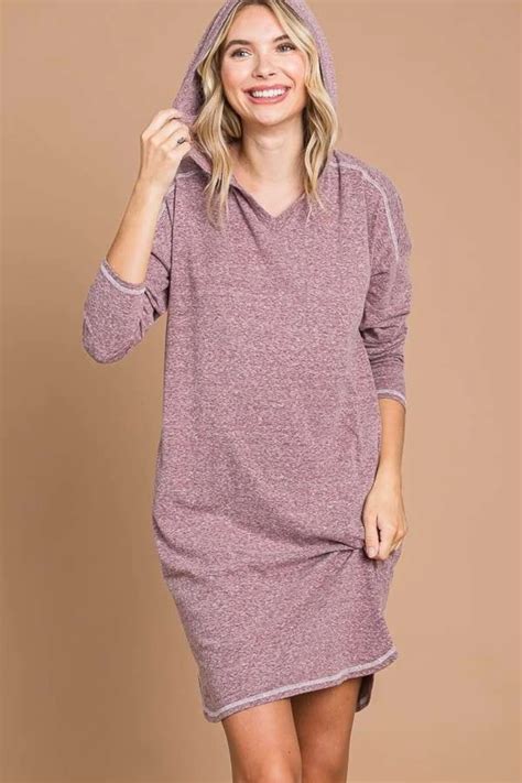 Culture Code Hooded Sweater Dress A Cozy Chic Full Size Wardrobe Essential