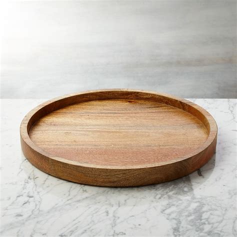 Wood Round Serving Tray Reviews Crate And Barrel Round Serving