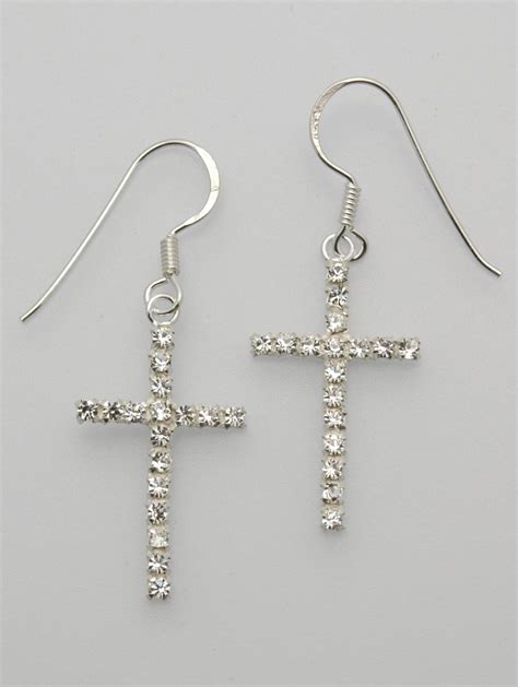 Boucles D Oreille Croix Zirconium Comptoir Du Bijou