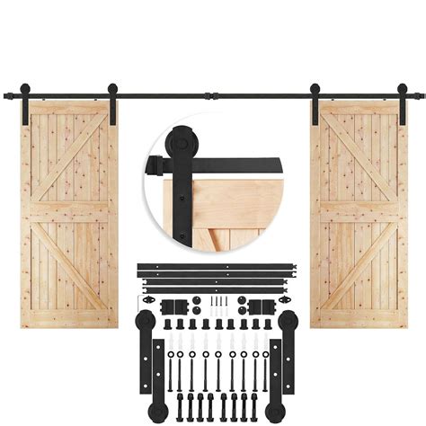 System drzwi przesuwnych dwuskrzydłowy 366 cm barn door prowadnica do