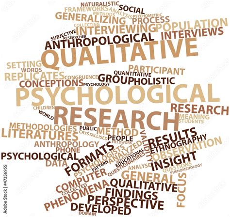 Word Cloud For Qualitative Psychological Research Stock Illustration