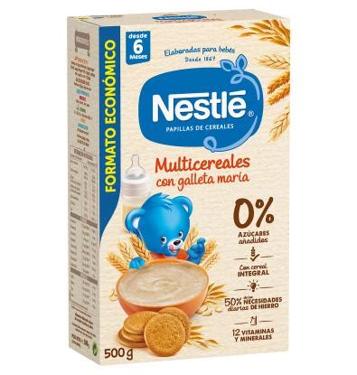 Comprar PAPILLA NESTLÉ MULTICEREALES CON GALLETA MARÍA 500 G PAPILLA