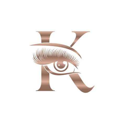 Download The Luxury Beauty Eye Lashes Logo Letter K 16888000 Royalty