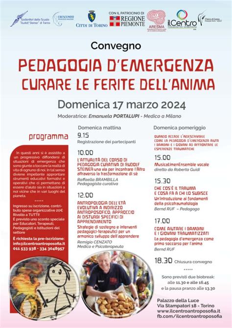 Il Centro Antroposofia PEDAGOGIA DEMERGENZA CURARE LE FERITE