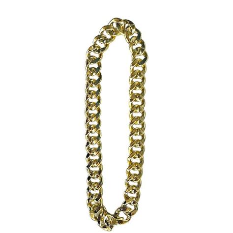 Gold Metallic Plastic Twisted Chain Necklace - Cappel's