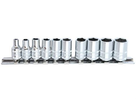 SP Tools SP20132 Socket Rail Set 1 4 Drive 10 Piece Metric 6 Point