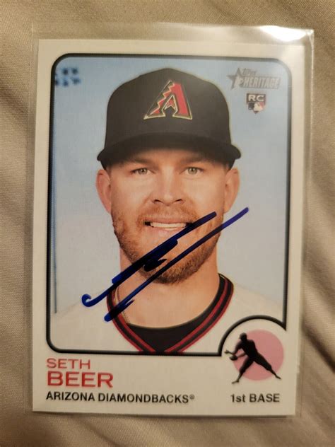 2022 Topps Heritage Signed Seth Beer Rookie Card Arizona Diamondbacks