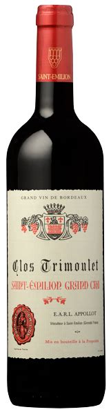 Clos Trimoulet Vin Rouge AOC Saint Emilion Grand Cru Château Clos