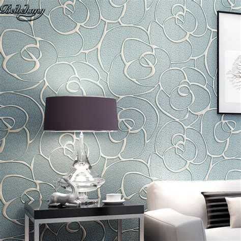 Beibehang Modern Simple D Stereo Embossed High End Wallpaper Bedroom