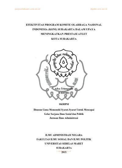 Top PDF Susunan Pengurus Komite Olahraga Nasional Indonesia KONI