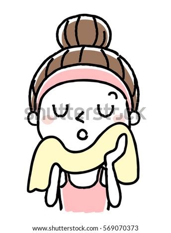 Wash Your Face Towel Stock Vector 569070373 - Shutterstock