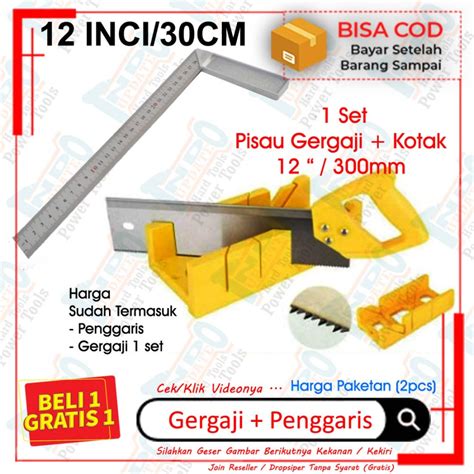 Penggaris Siku Stainless Steel Besi Gergaji Pigura Figura Manual Sudut