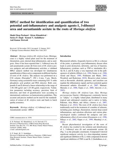 PDF HPLC Method For Identification And Quantification Of Two