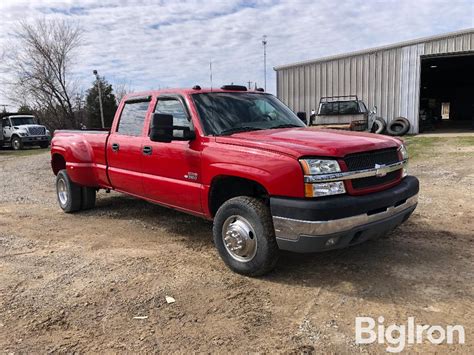 2003 Chevrolet 3500 Silverado 2wd Crew Cab Dually Pickup W Duramax Bigiron Auctions