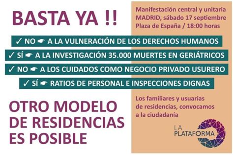 Basta Ya Otro modelo de residencias es posible Súmate a la