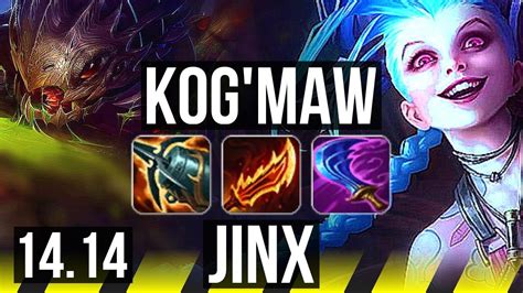 KOG MAW Nami Vs JINX Lulu ADC 1500 Games Dominating EUW